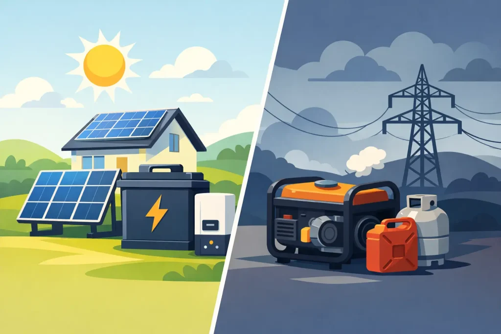 Solar Battery vs Generator: Which Is Right?